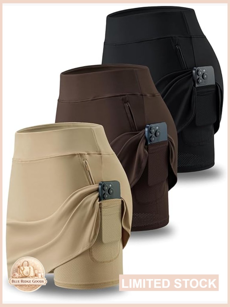 High Waist Athletic Skorts With Pockets Built-In Shorts Tennis Golf Workout